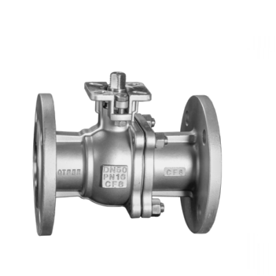 2PC Stainless Steel Ball Valve Flange Ends With High Mounting Pad