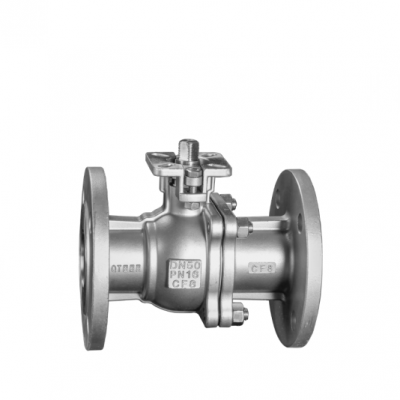 2PC Stainless Steel Ball Valve Flange Ends With High Mounting Pad