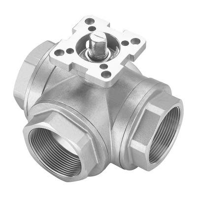 3 way high platform thread ball valve